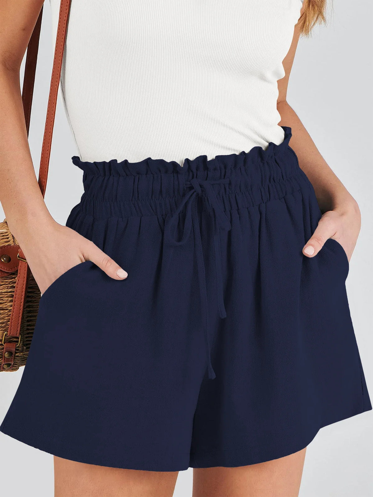 Relaxed High-Waist Shorts