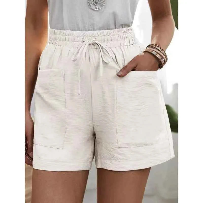 High Rise Drawstring Shorts