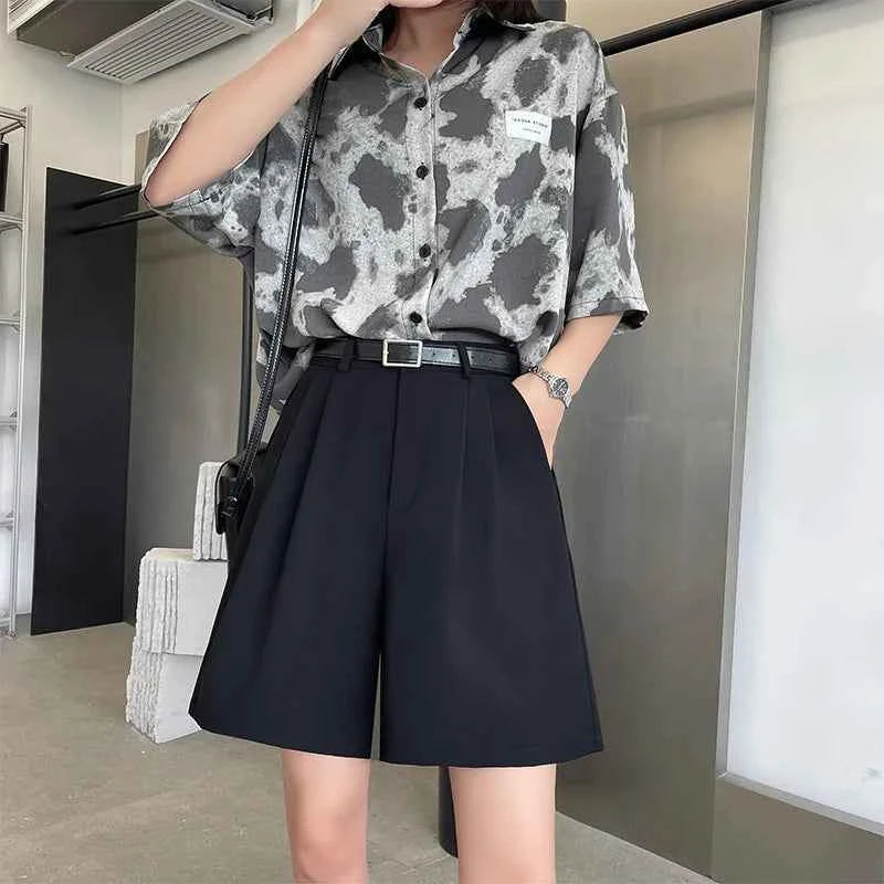 High-Rise Tailored Shorts