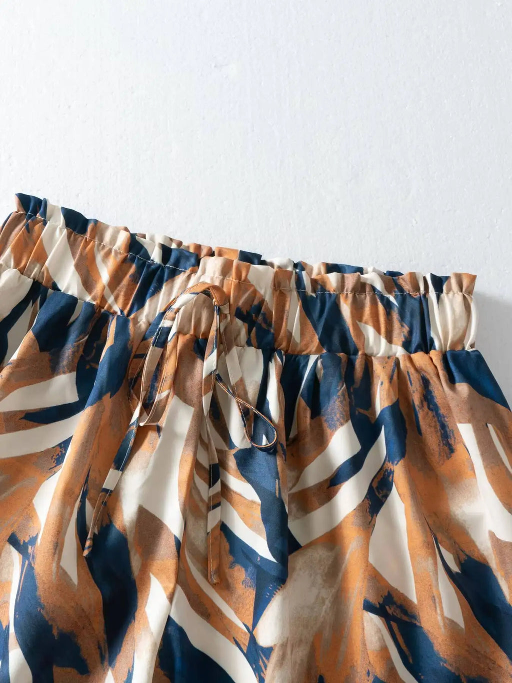 Printed Wide-Leg Shorts