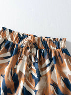 Printed Wide-Leg Shorts