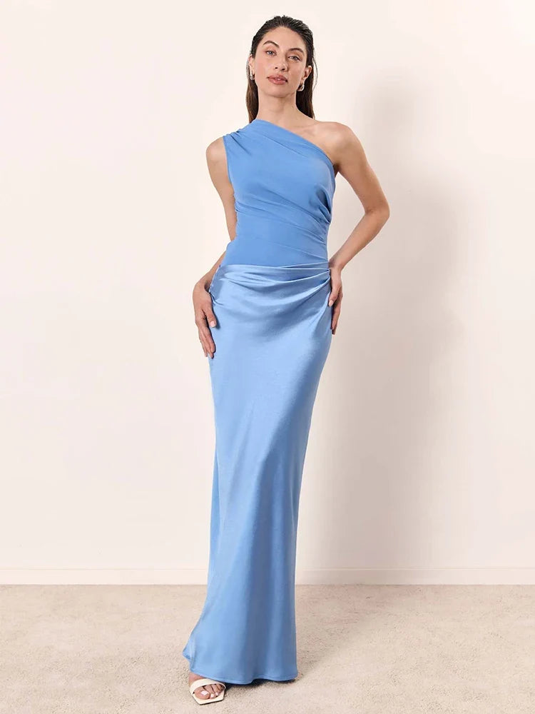 One Shoulder Evening Dress