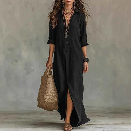 Relaxed Maxi Shirt Dress