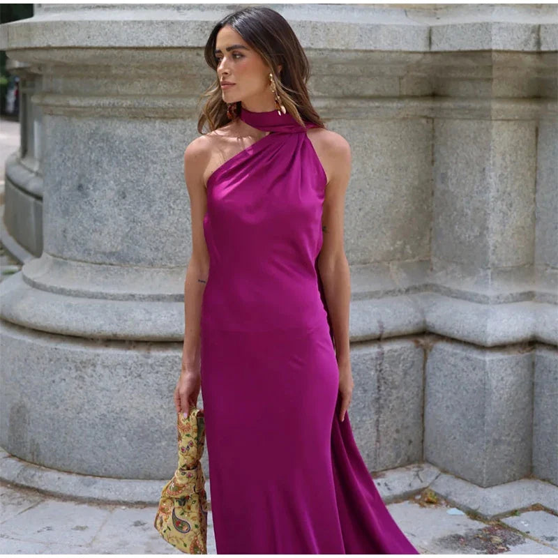 Backless Halter Evening Gown