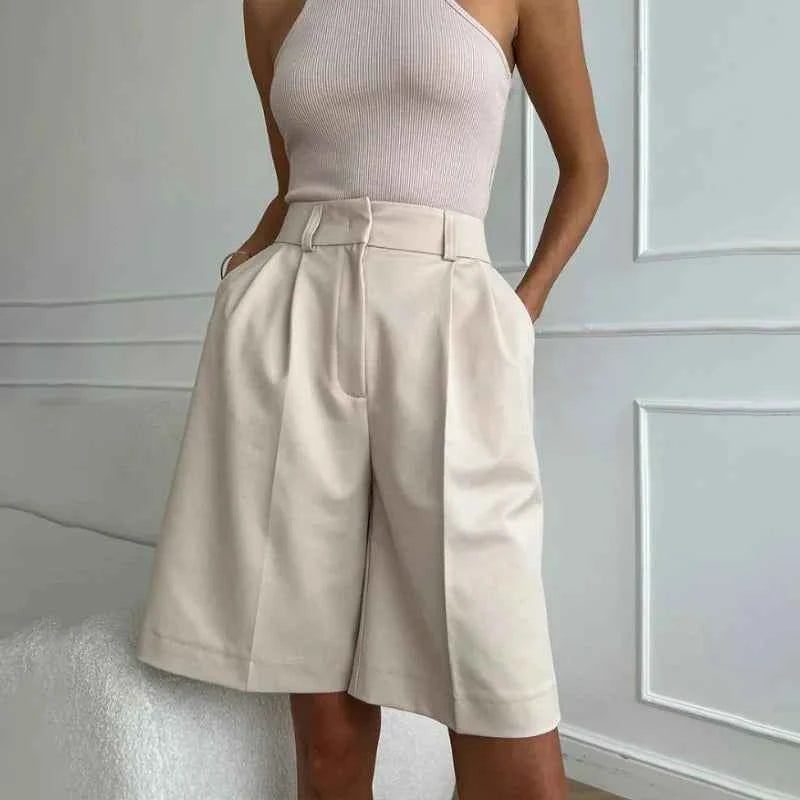 High Waisted Tailored Shorts