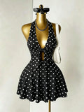Halter Cut-Out Mini Dress