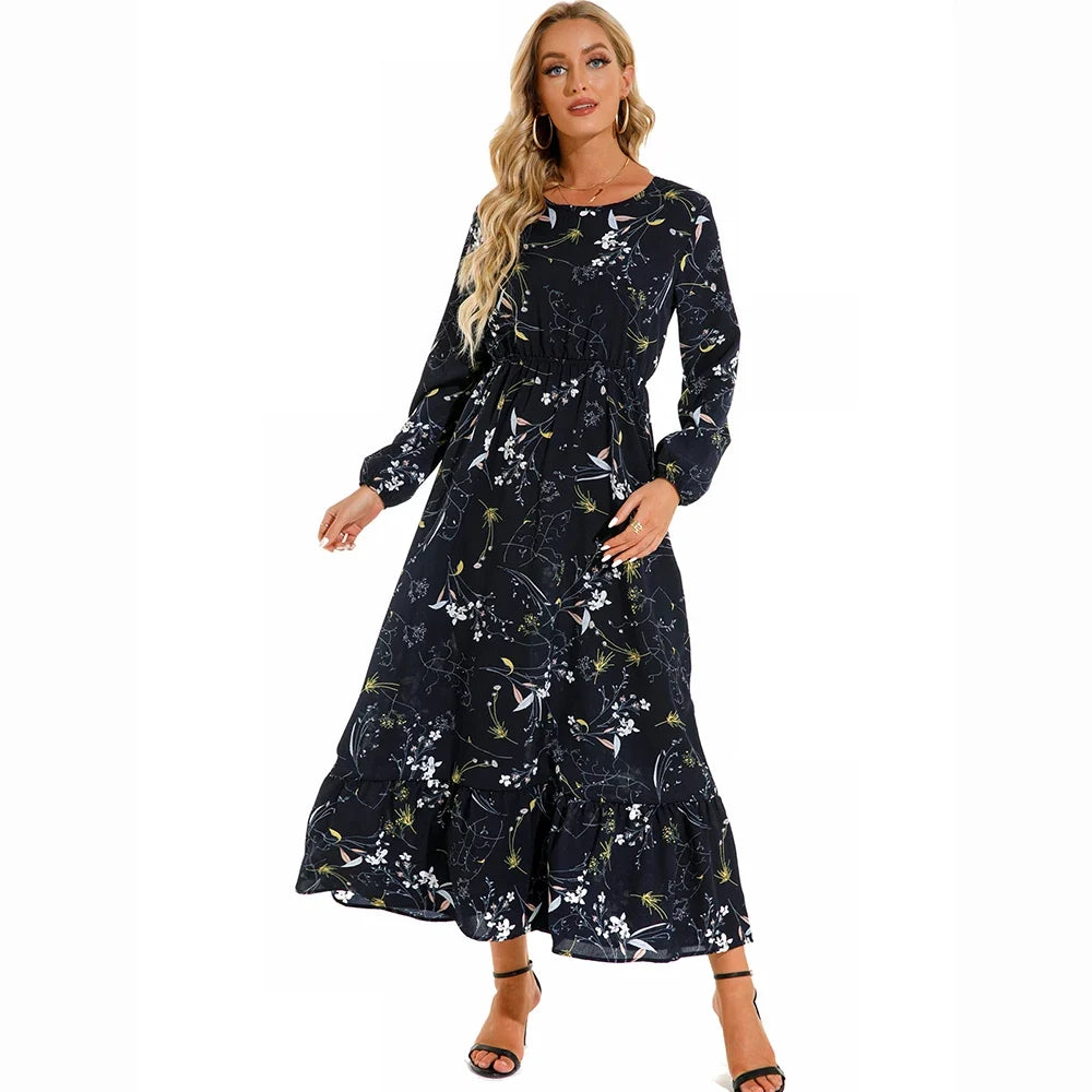 Floral Tiered Midi Dress
