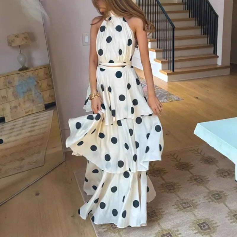 Polka Dot Halter Co Ord Set