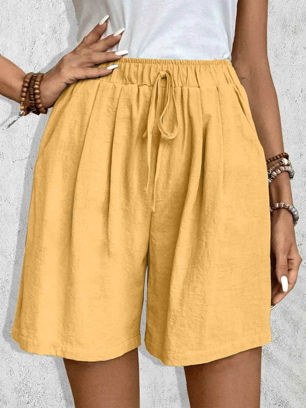 Relaxed Wide-Leg Shorts
