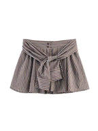 Striped High Waisted Shorts