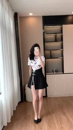 Floral Mandarin Collar Mini Dress