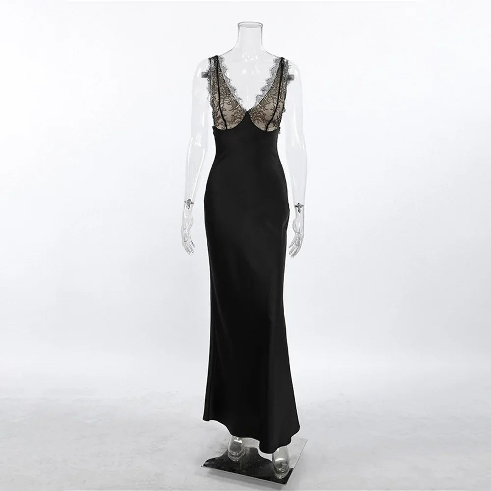 Lace Bodice Slip Dress