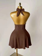 Halter Cut-Out Mini Dress