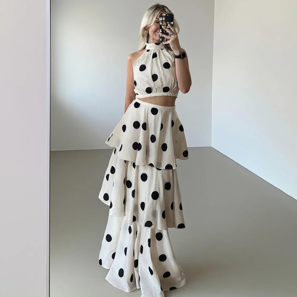 Polka Dot Halter Co Ord Set