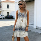 Paisley Print A-Line Mini Dress