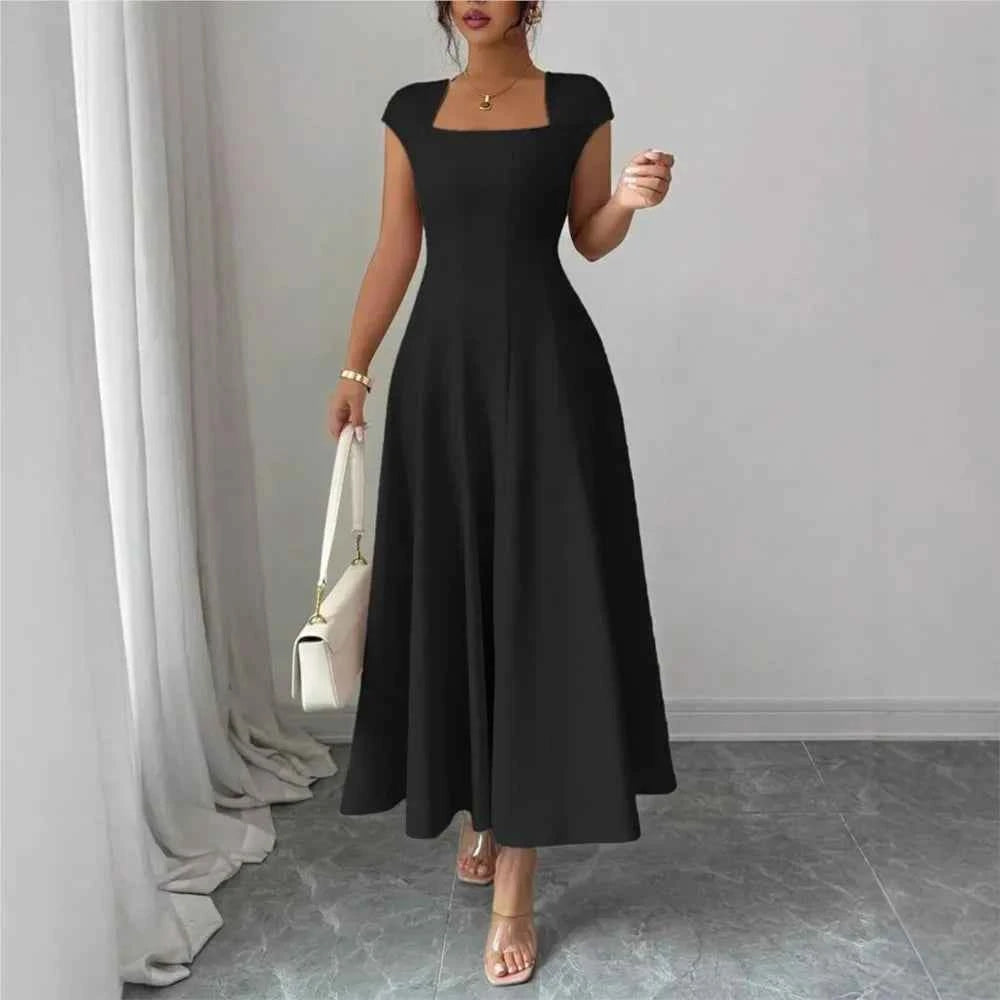 Square Neck Midi Dress