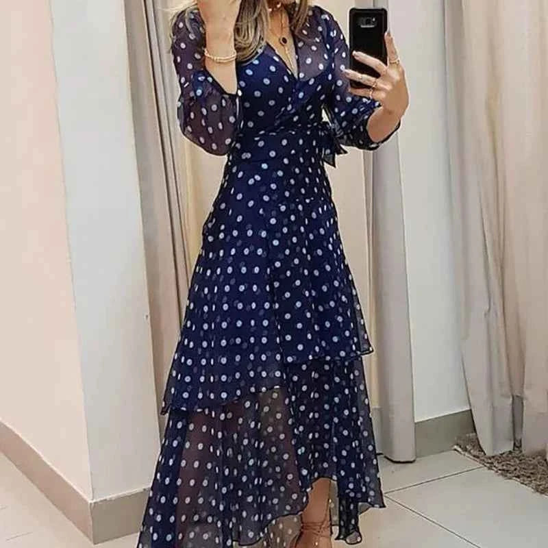 Polka Dot High-Low Dress