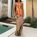 Strapless Floral Evening Maxi Dress