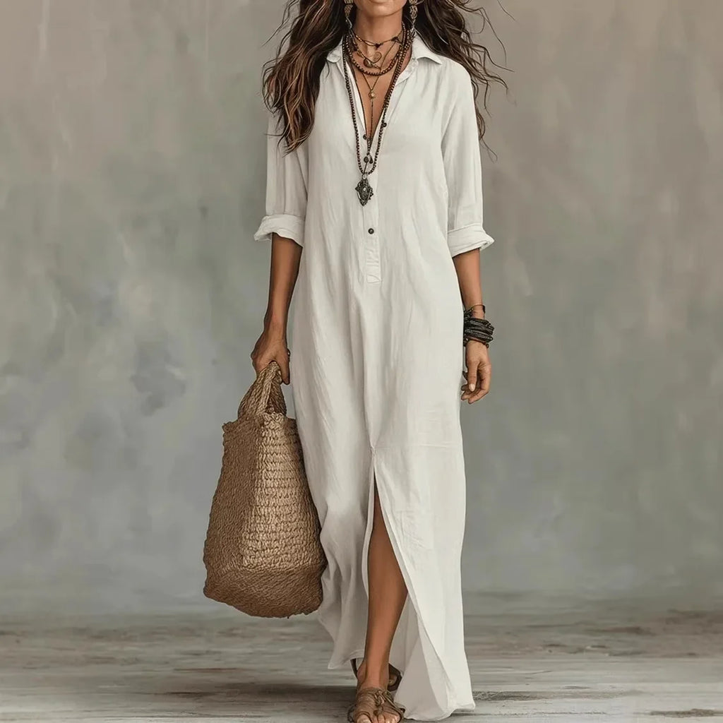 Relaxed Maxi Shirt Dress