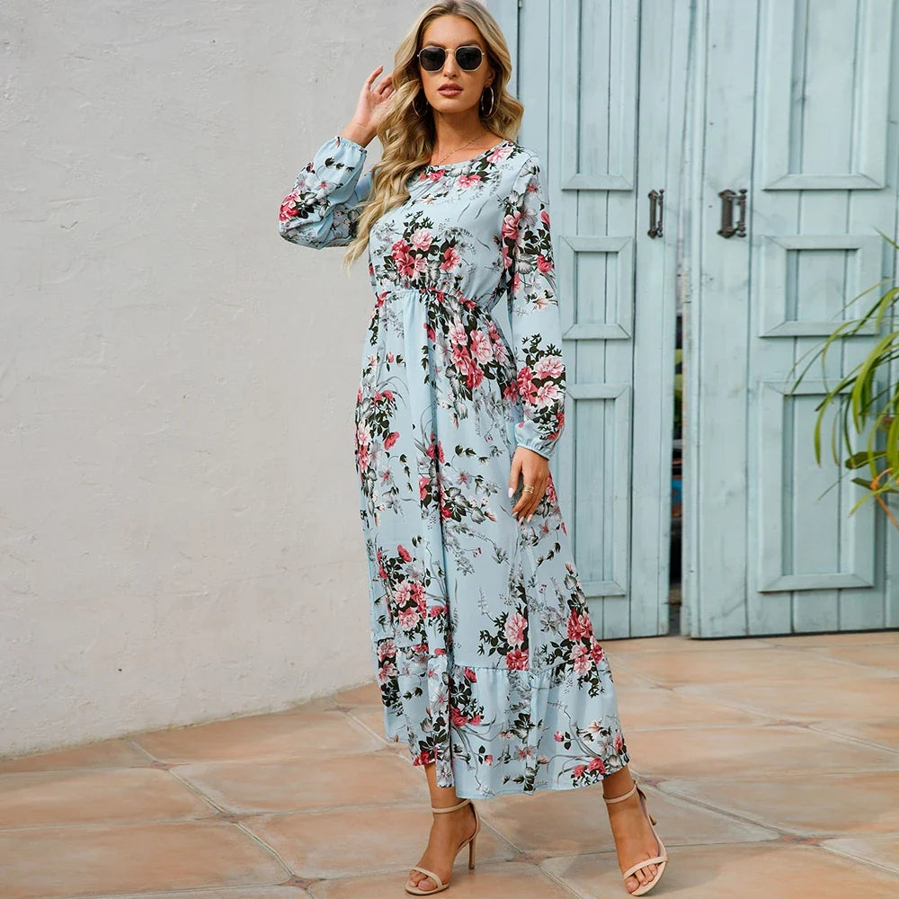 Floral Tiered Midi Dress