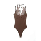 Floral Lace Halter Bodysuit
