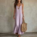 Layered Neckline Maxi Dress
