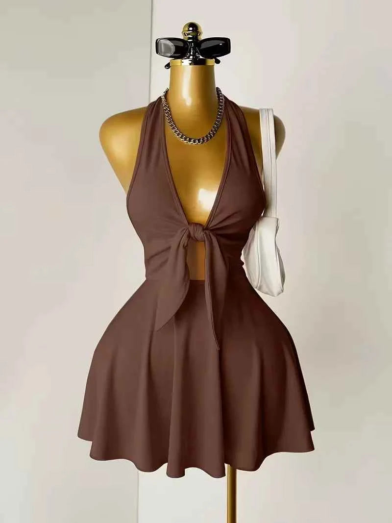 Halter Cut-Out Mini Dress