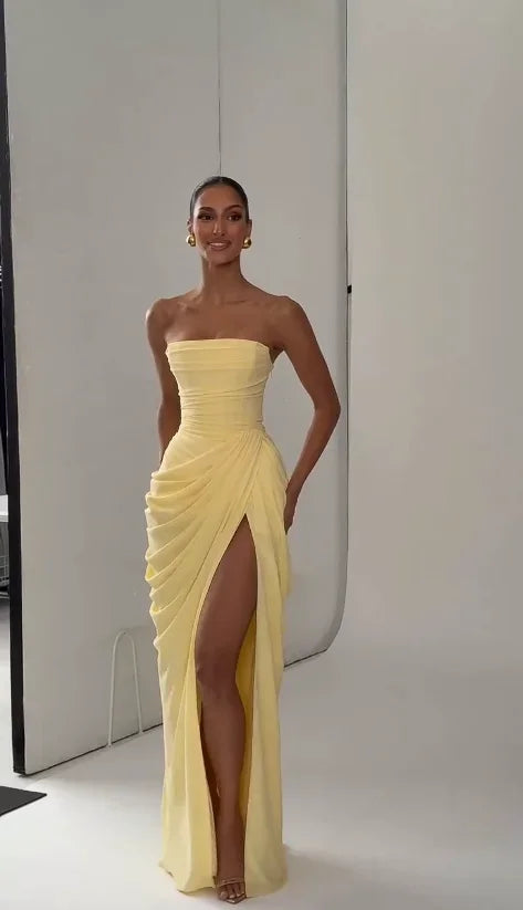 Ruched Bodycon Evening Dress