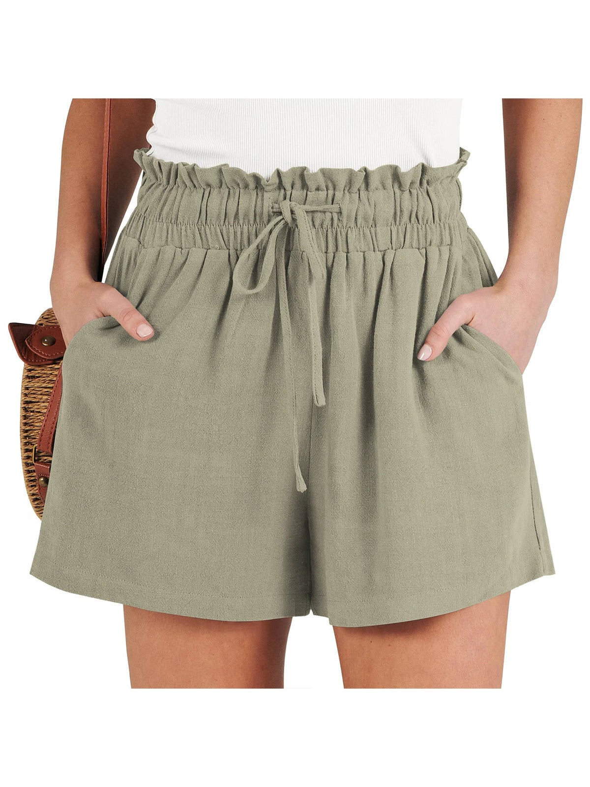 Relaxed High-Waist Shorts