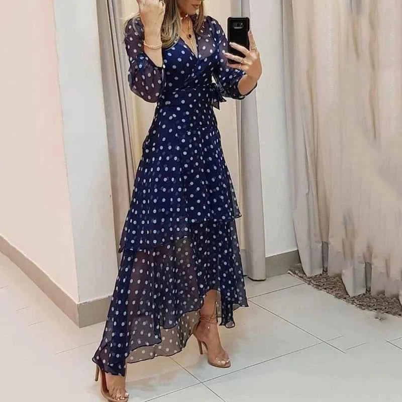Polka Dot High-Low Dress