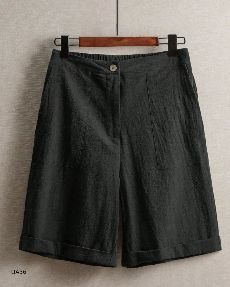 High-Waisted Bermuda Shorts