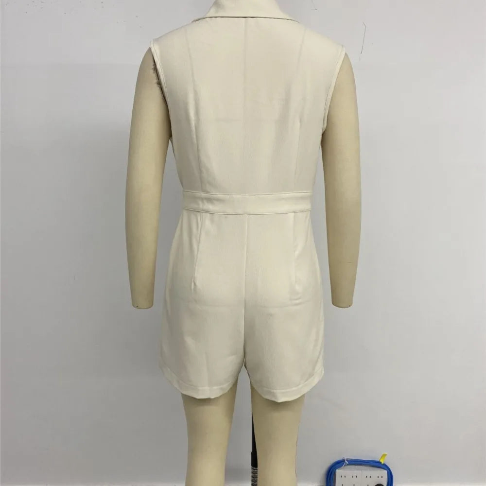 Belted Blazer Romper