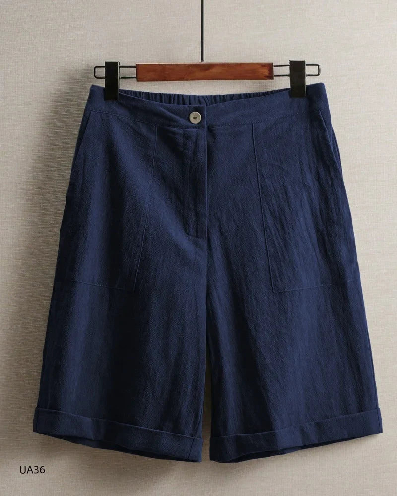 High-Waisted Bermuda Shorts