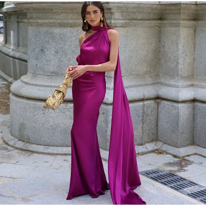 Backless Halter Evening Gown