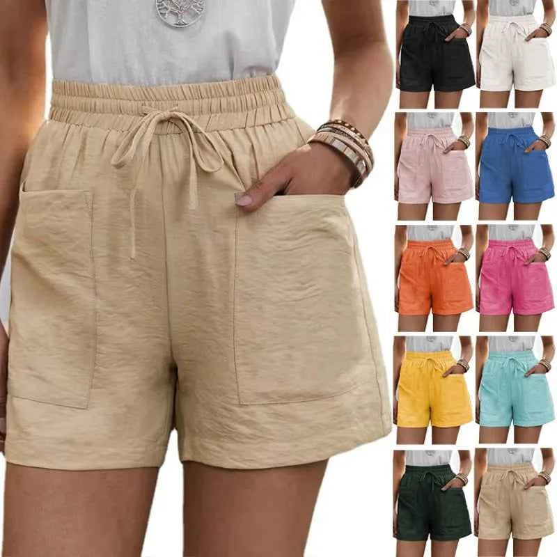 High Rise Drawstring Shorts