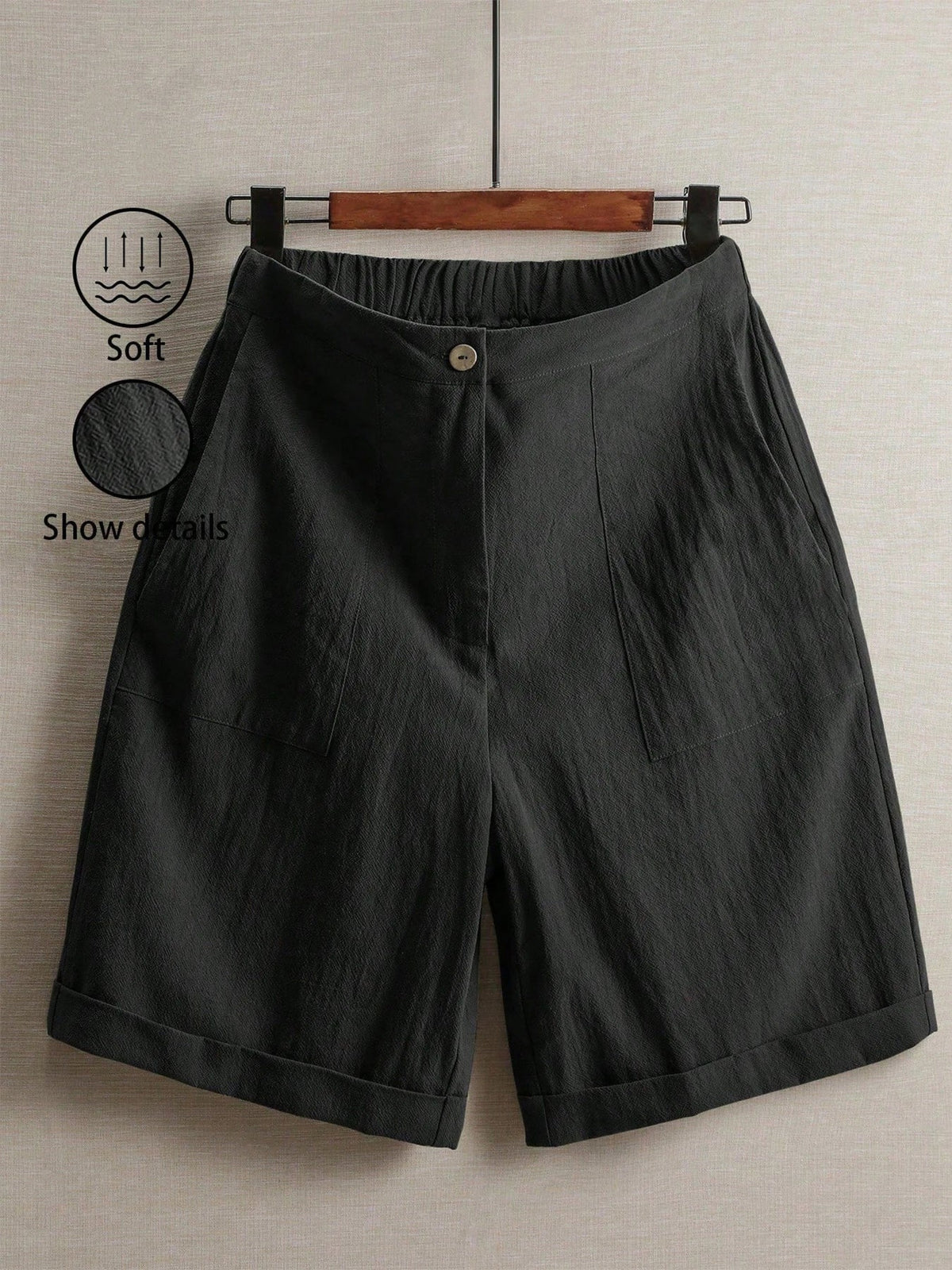 White Wide-Leg Linen Shorts