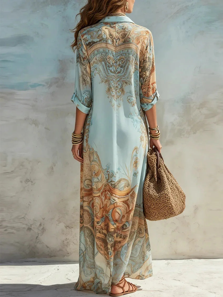 Paisley Print Shirt Dress