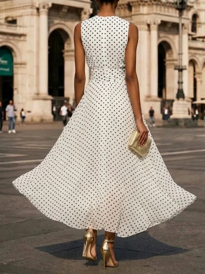 Polka Dot Wide-Leg Jumpsuit
