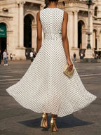 Polka Dot Wide-Leg Jumpsuit