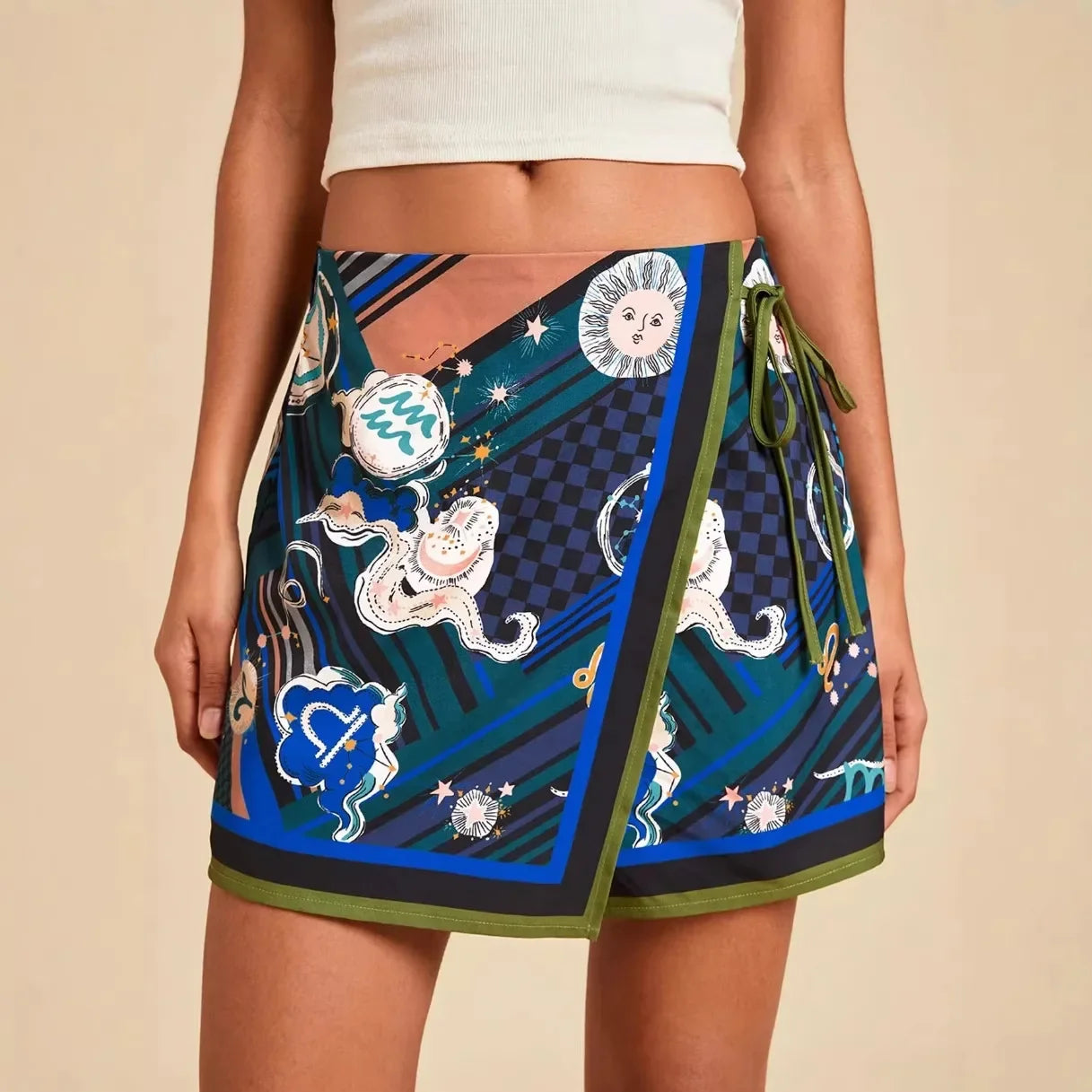 High-Waisted Wrap Shorts