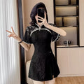 Floral Lace Dress Shorts Set