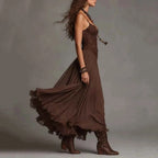 Floral Lace A-Line Maxi Dress