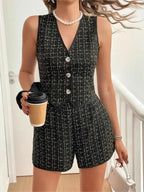 Tailored Plaid Shorts Co-Ord