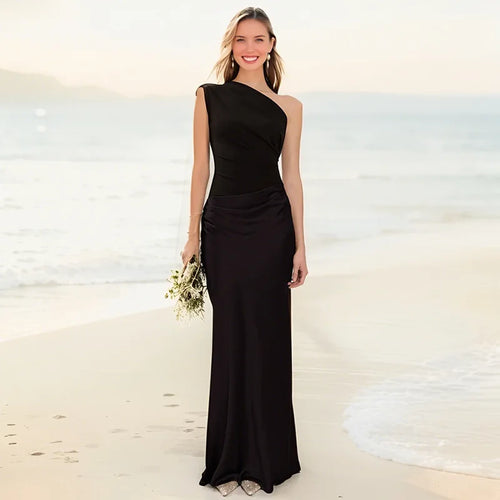 One Shoulder Evening Dress