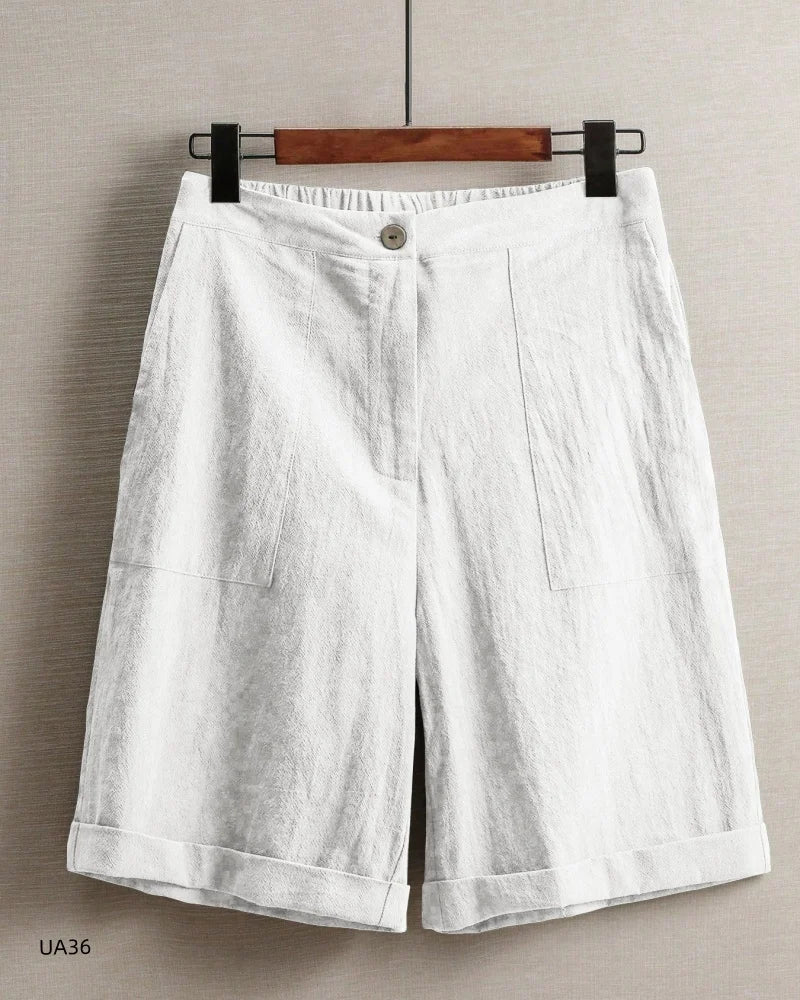 High-Waisted Bermuda Shorts