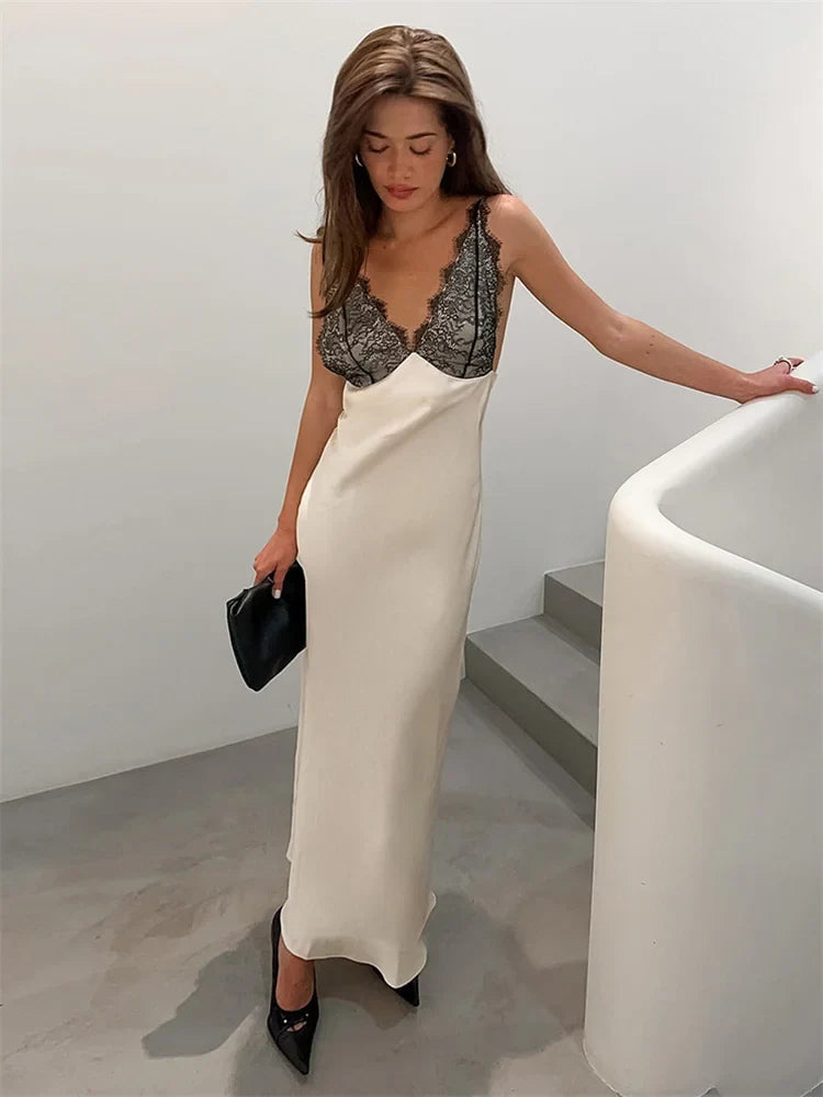 Lace Bodice Slip Dress