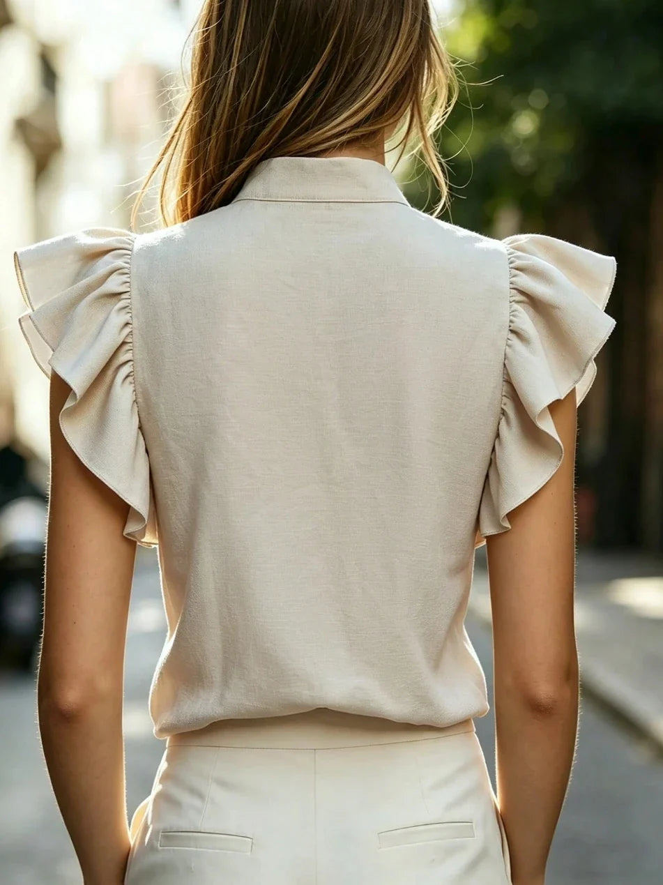 Ruffle Sleeve Blouse