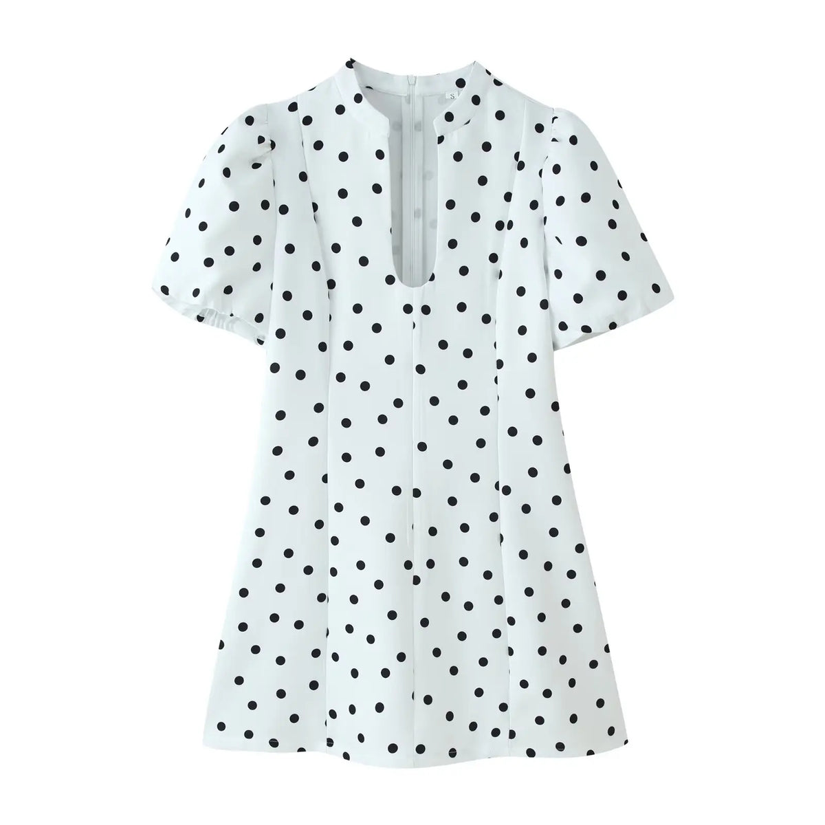 Structured Puff Sleeve Mini Dress