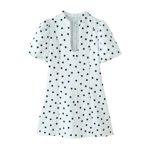 Structured Puff Sleeve Mini Dress