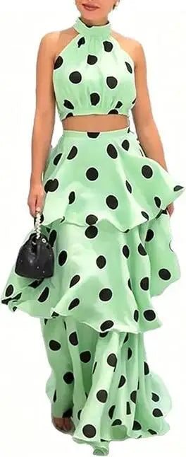 Polka Dot Halter Co Ord Set